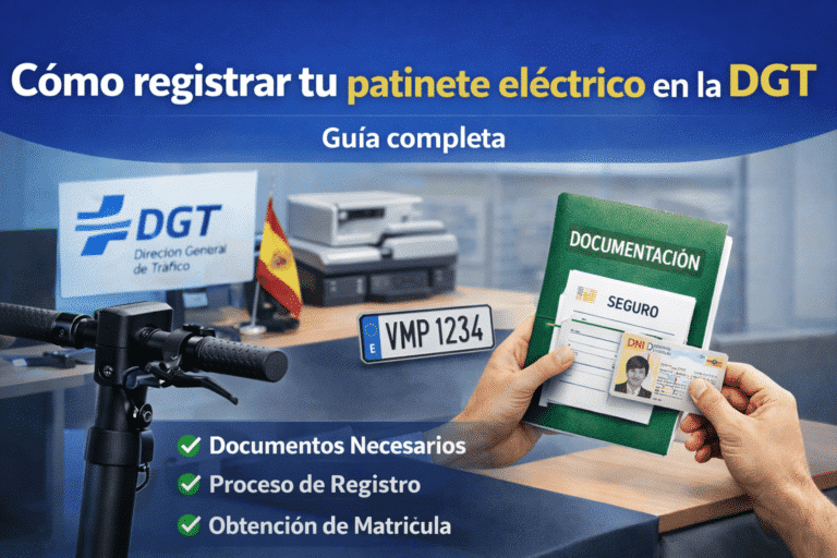 Registro patinete eléctrico DGT: guía completa con documentación, matrícula y seguro.