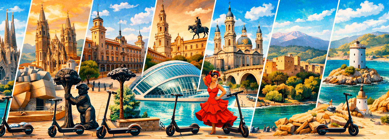 Seguro de patinete eléctrico por provincias de españa