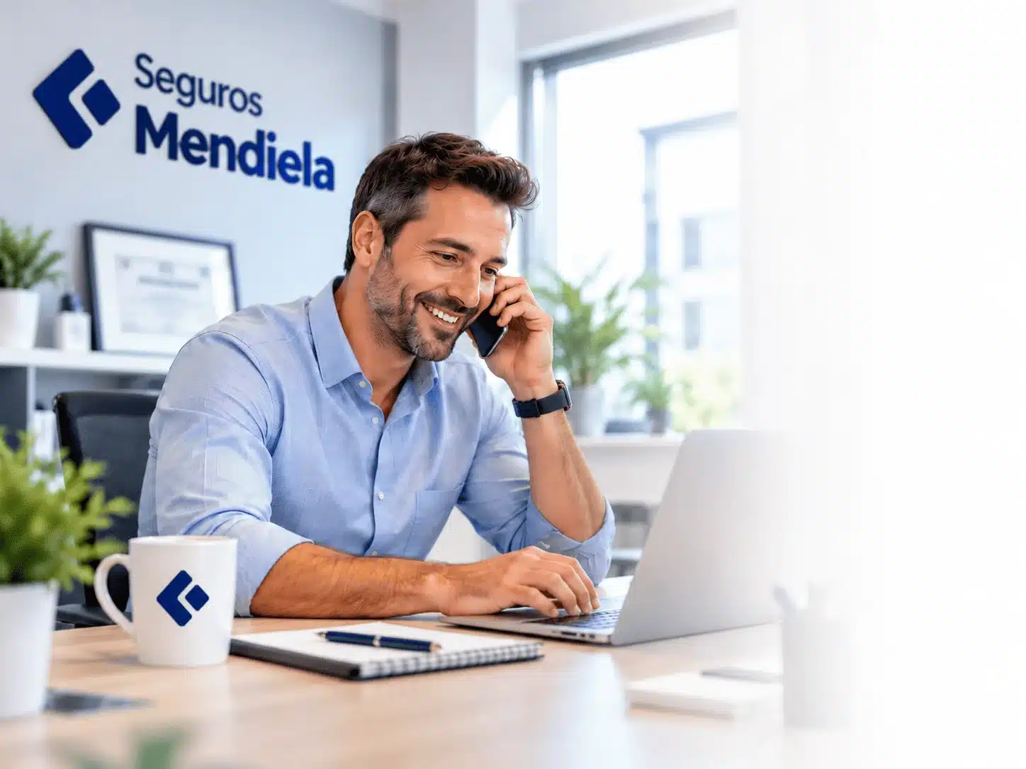 Oficina luminosa de Seguros Mendiela